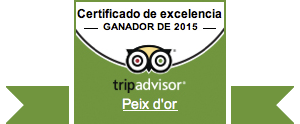 Certificado Peix d'Or Tripadvisor